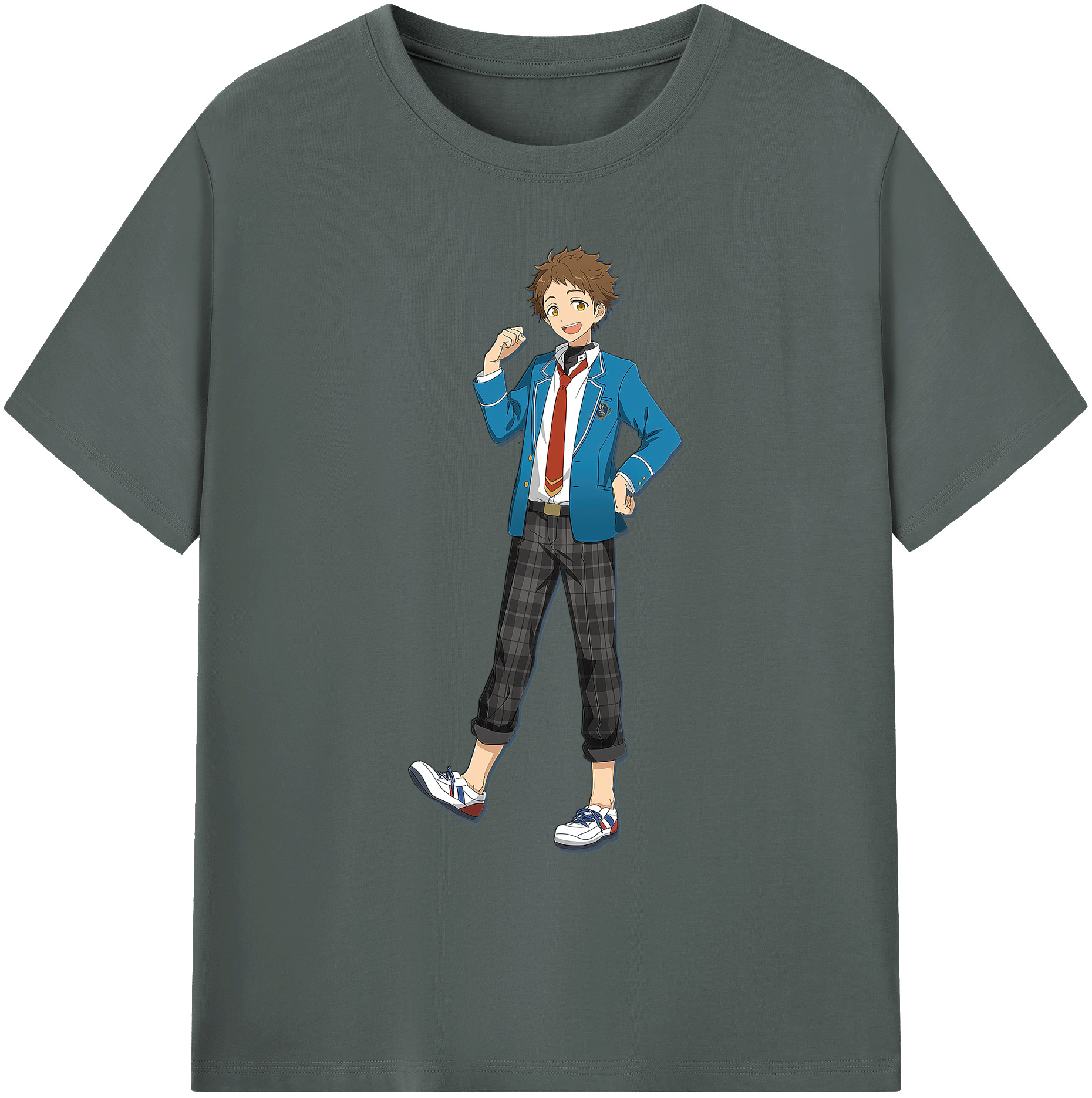 （画像用） あんさんぶるスターズ! Ensemble Stars 綿100％ メンズ半袖Tシャツ｜肌触りやわらか＆通気性